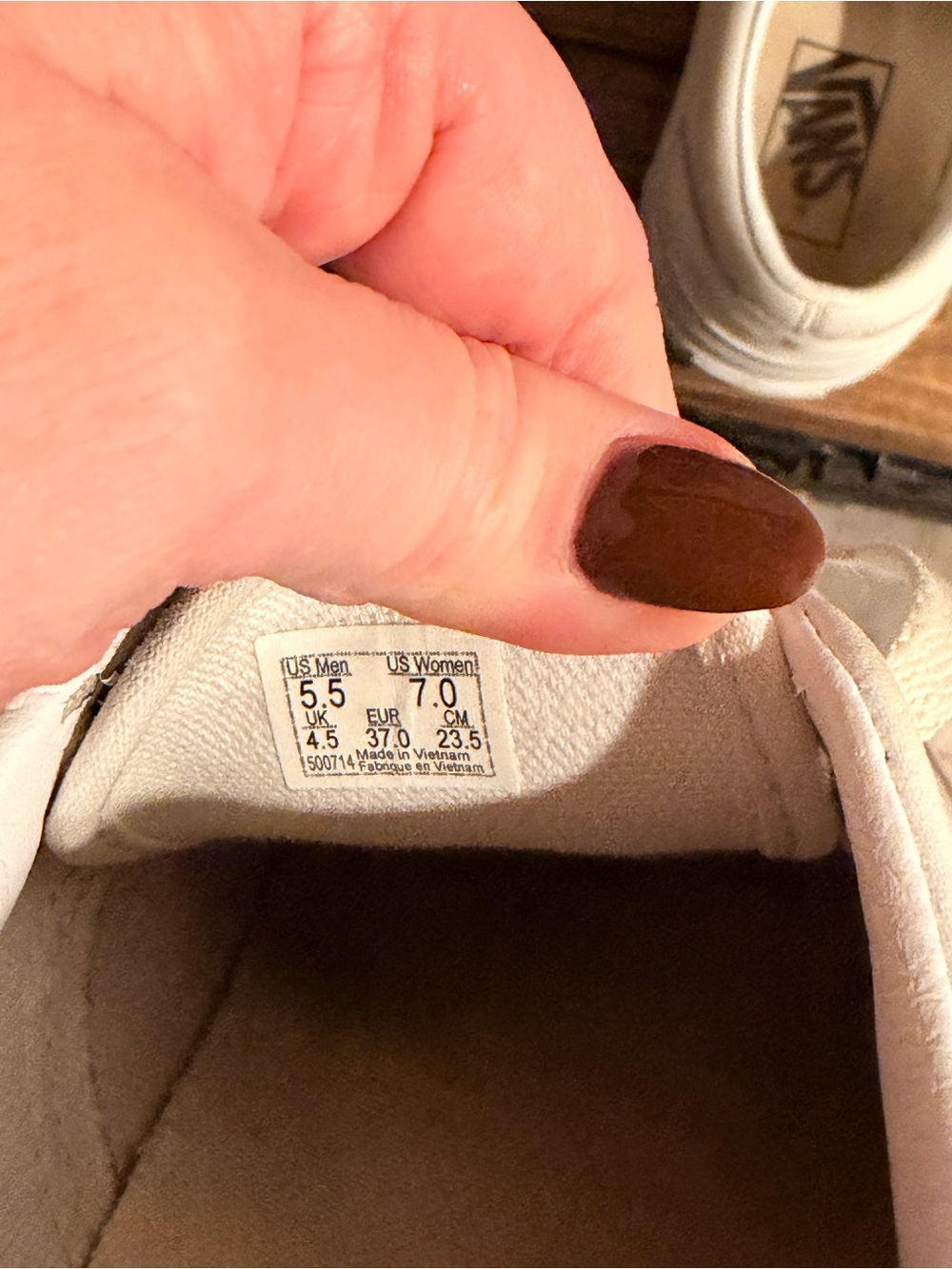 Vans Women’s White Leather Platform Sneakers - Picture 5 of 5